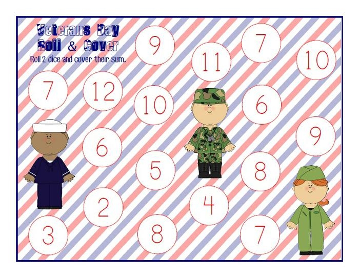 Veterans Day Math Worksheets