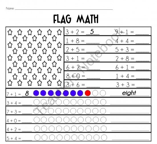 Veterans Day Math Worksheets