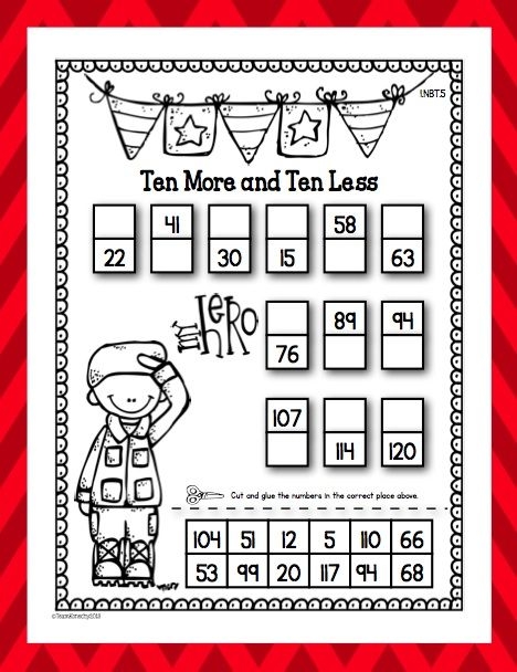 Veterans Day Math Worksheets