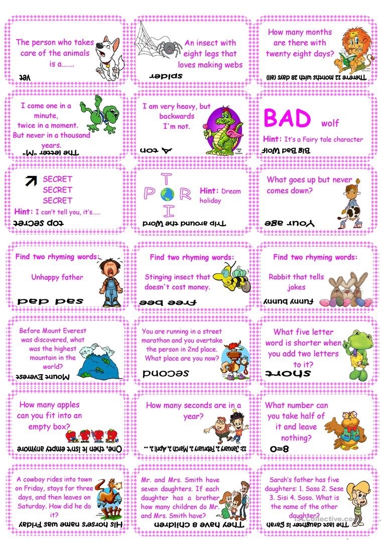 Wackie Wordies 57 School Classroom Brain Teaser Puzzles Free 