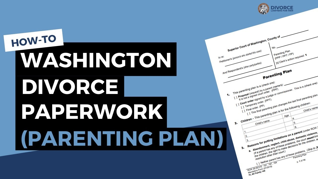 parenting plan template washington