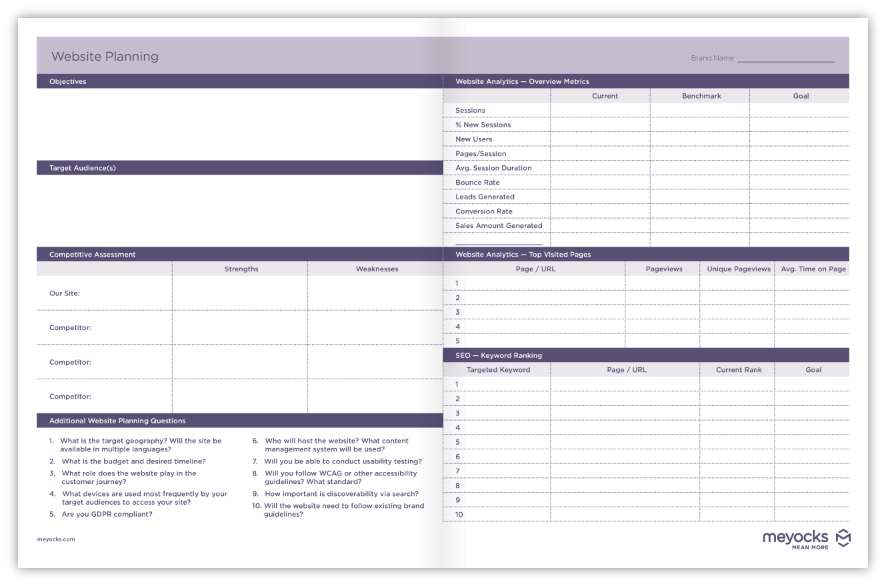 Web Planning Template