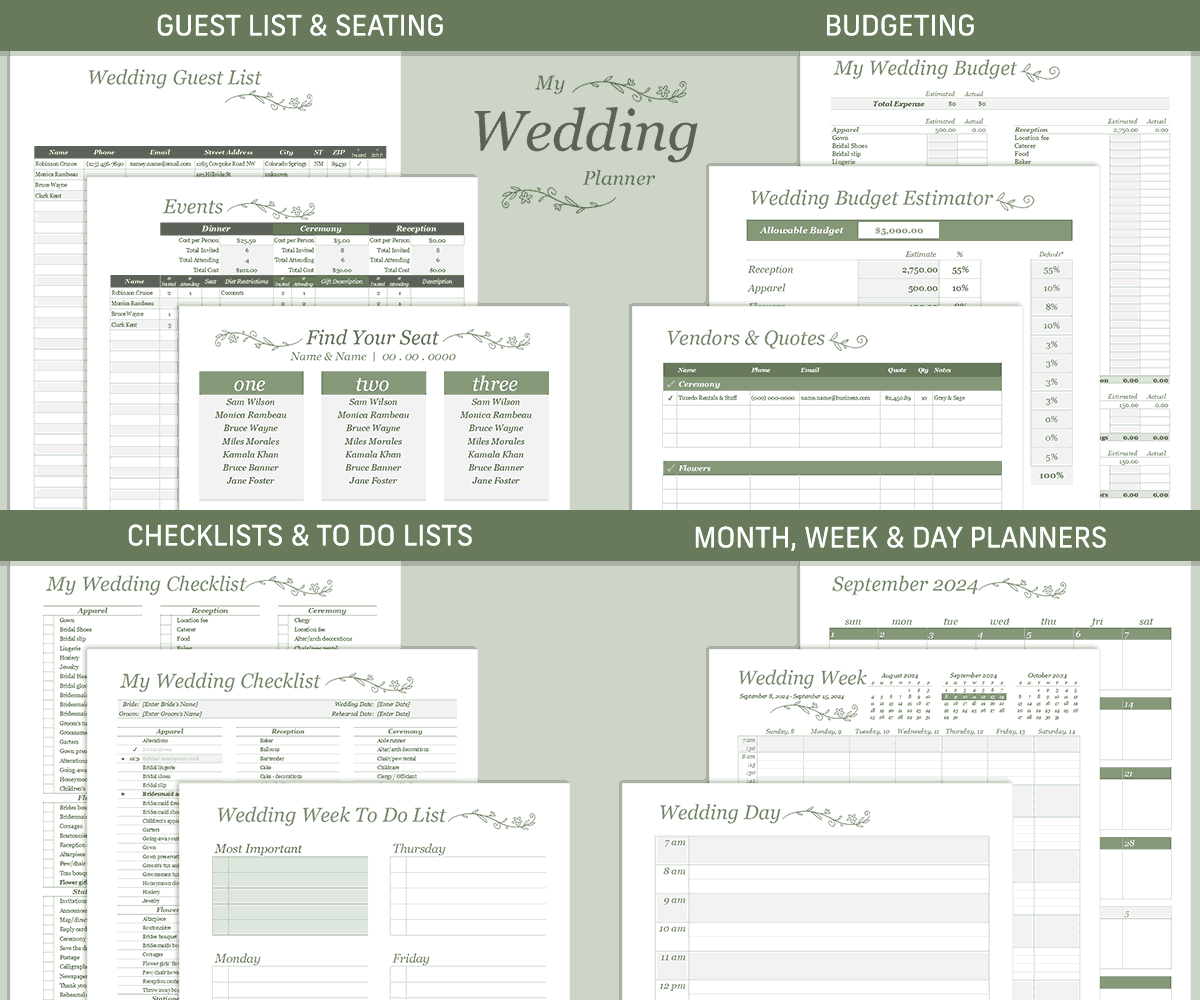 Wedding Planning Excel Template
