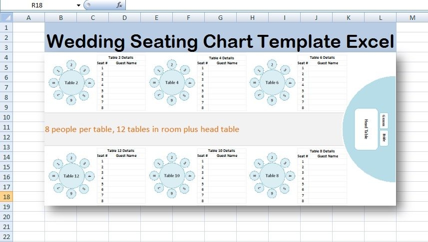 wedding table seating plan template