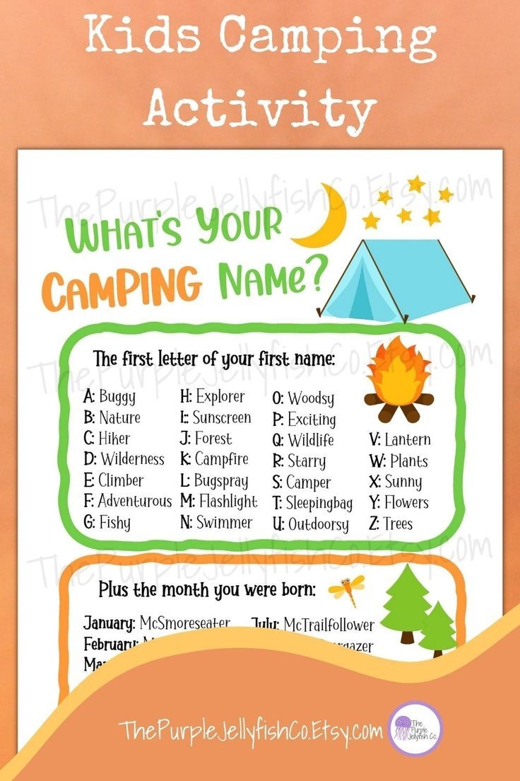 What 39 s Your Camping Name Camping Game Printable Name Generator