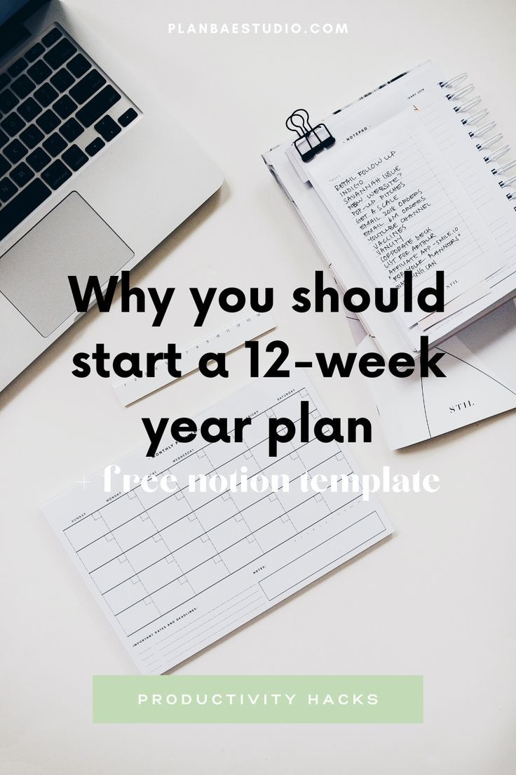 Why You Should Start A 12 week Year Plan FREE NOTION TEMPLATE How 