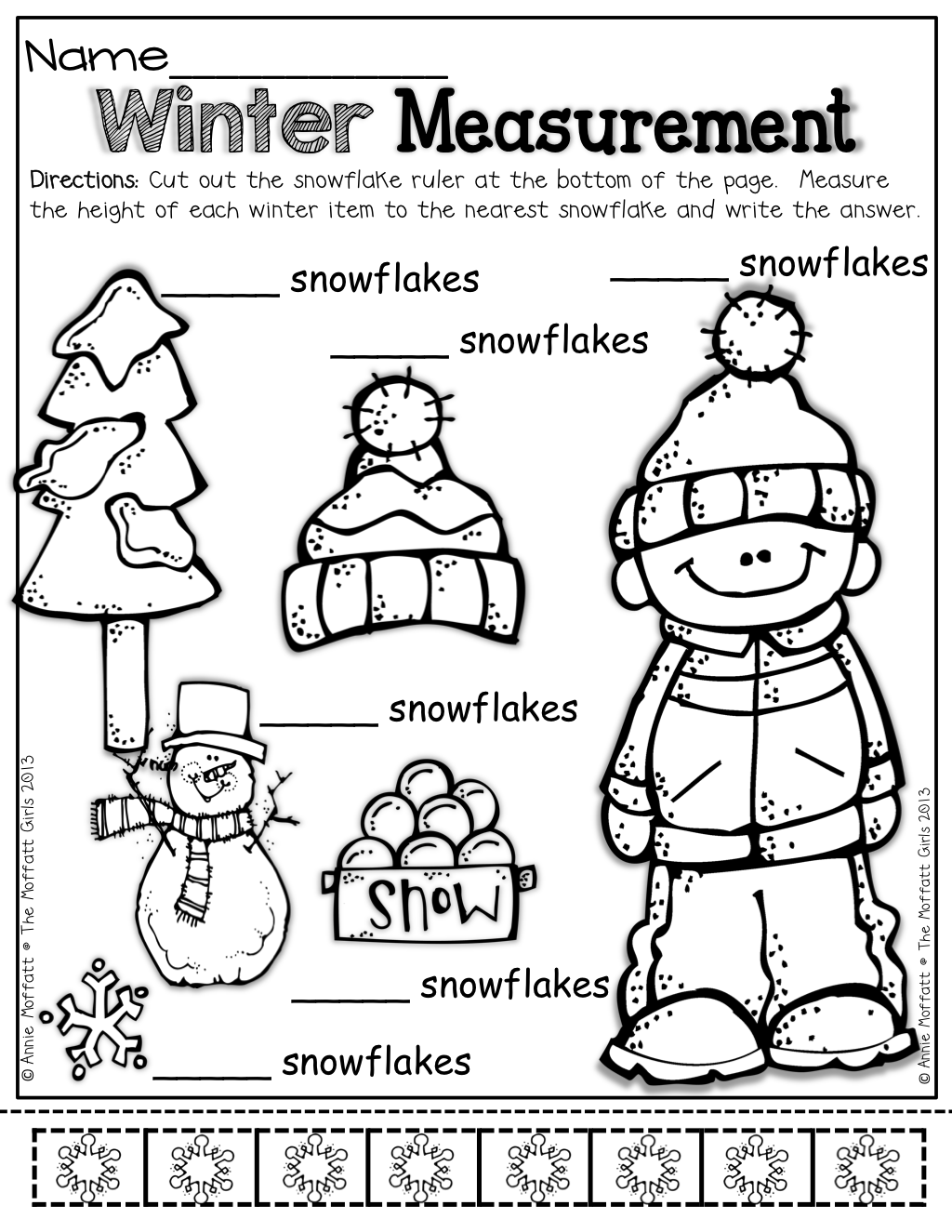 Winter Math Worksheets Kindergarten