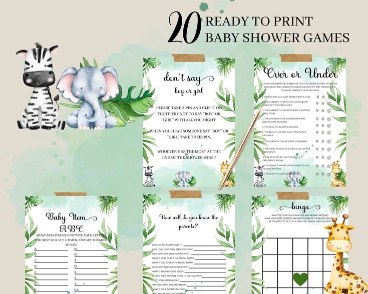free printable baby shower games 2022