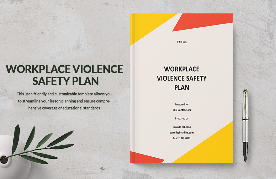 Workplace Violence Safety Plan Template In Word Google Docs Pages 