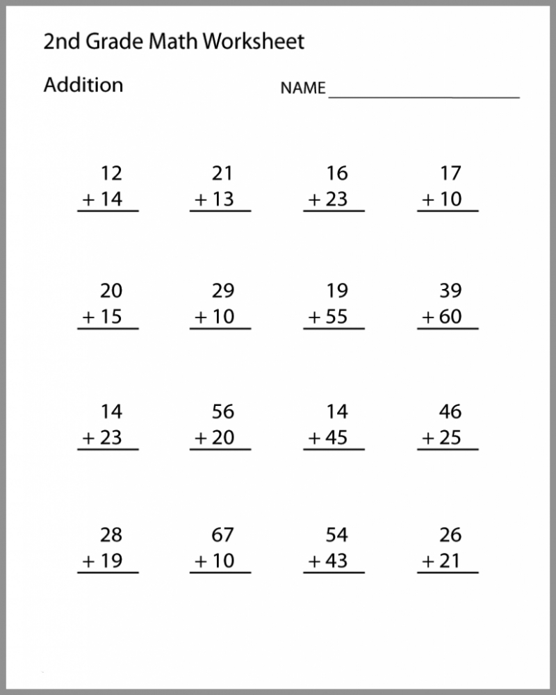 2nd grade math printable worksheets