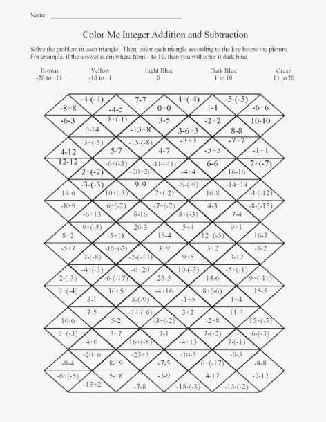 Worksheets For Middle School Math Worksheets Master