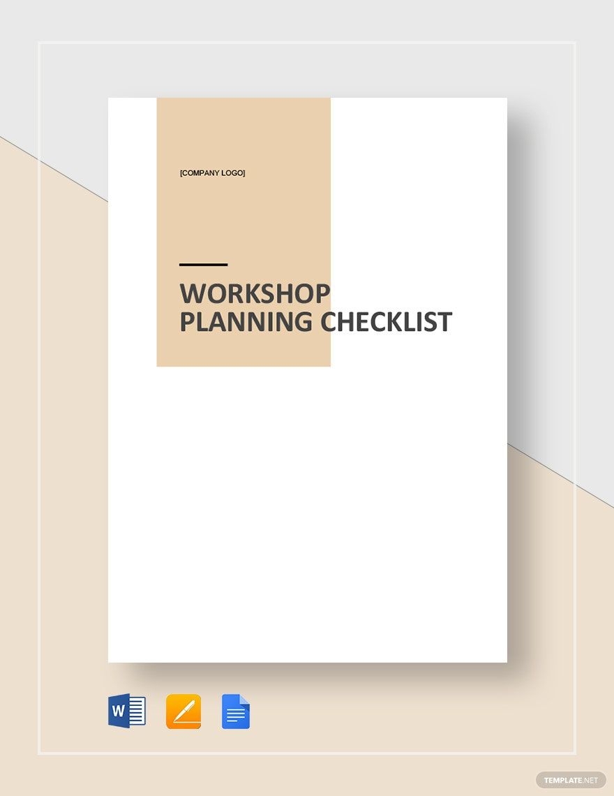 Workshop Planning Checklist Template In Google Docs Pages Word 