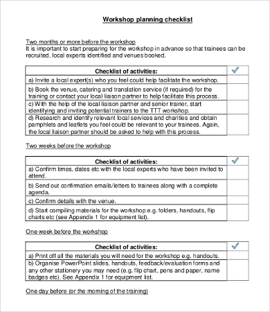 Workshop Planning Template