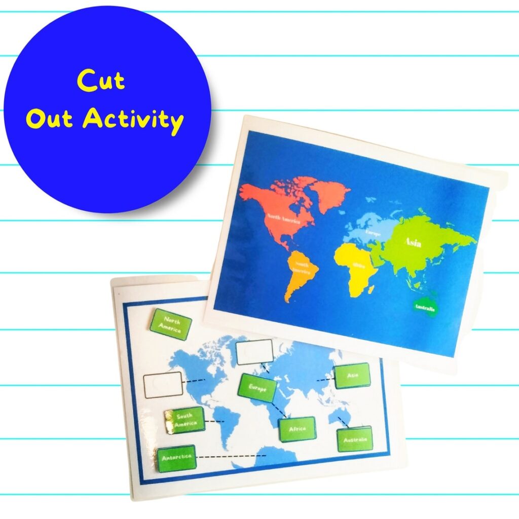 World Map Printable Activities Classroom Or Home Preschool Etsy