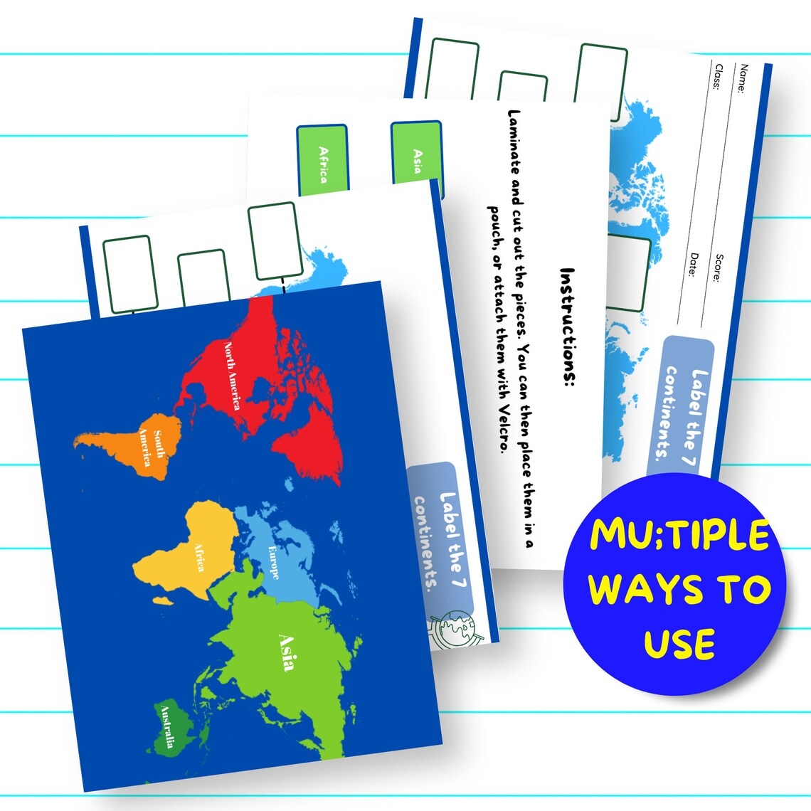 me on the map printable activities