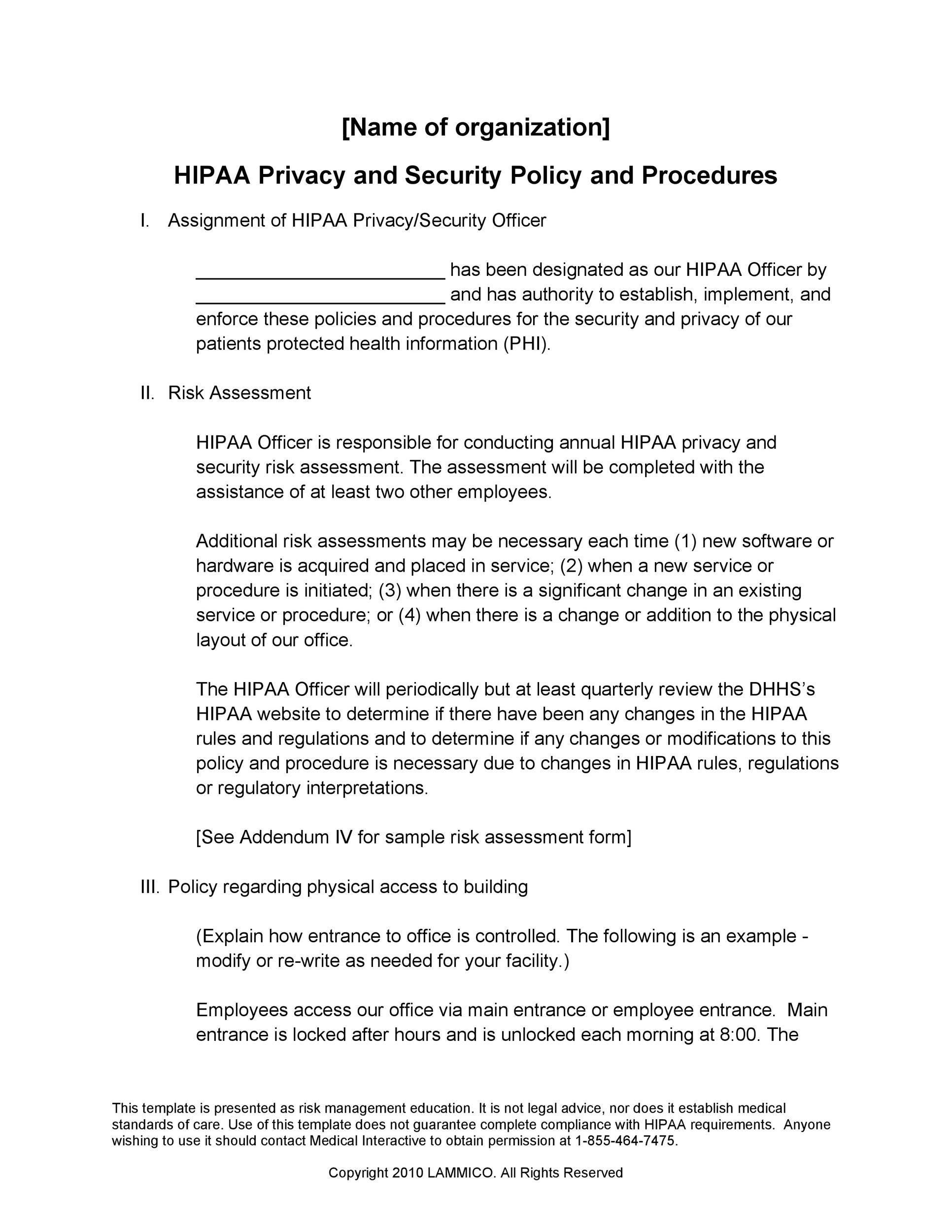 Written Information Security Plan Template