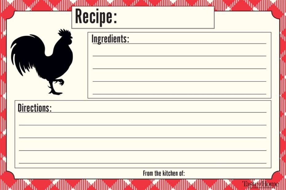 10 Beautiful Recipe Cards FREE Printable Included Taste Of Home