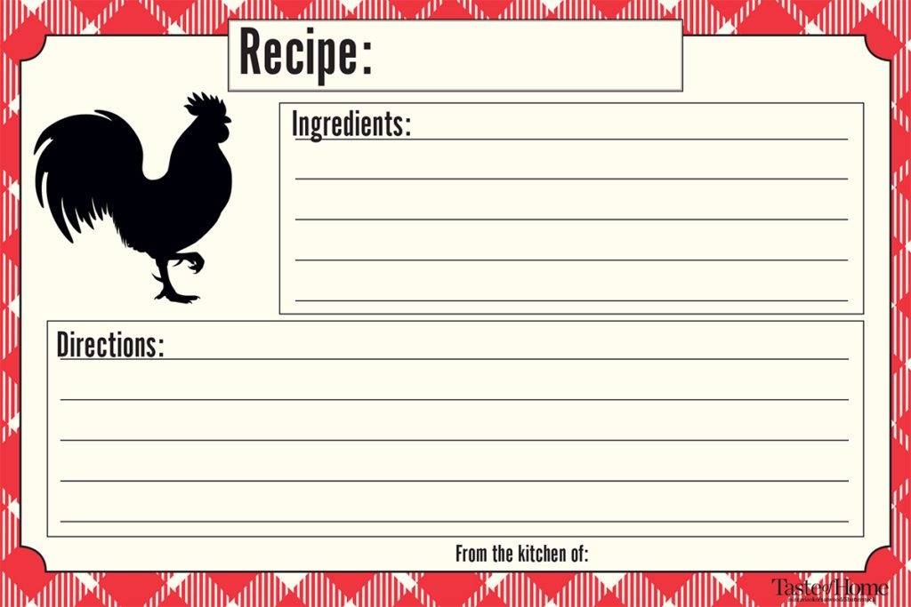 10 Beautiful Recipe Cards FREE Printable Included Taste Of Home