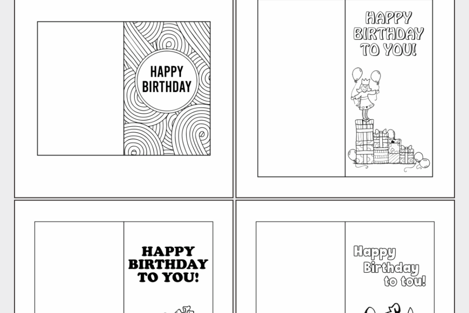 10 Best Printable Folding Birthday Cards PDF For Free At Printablee