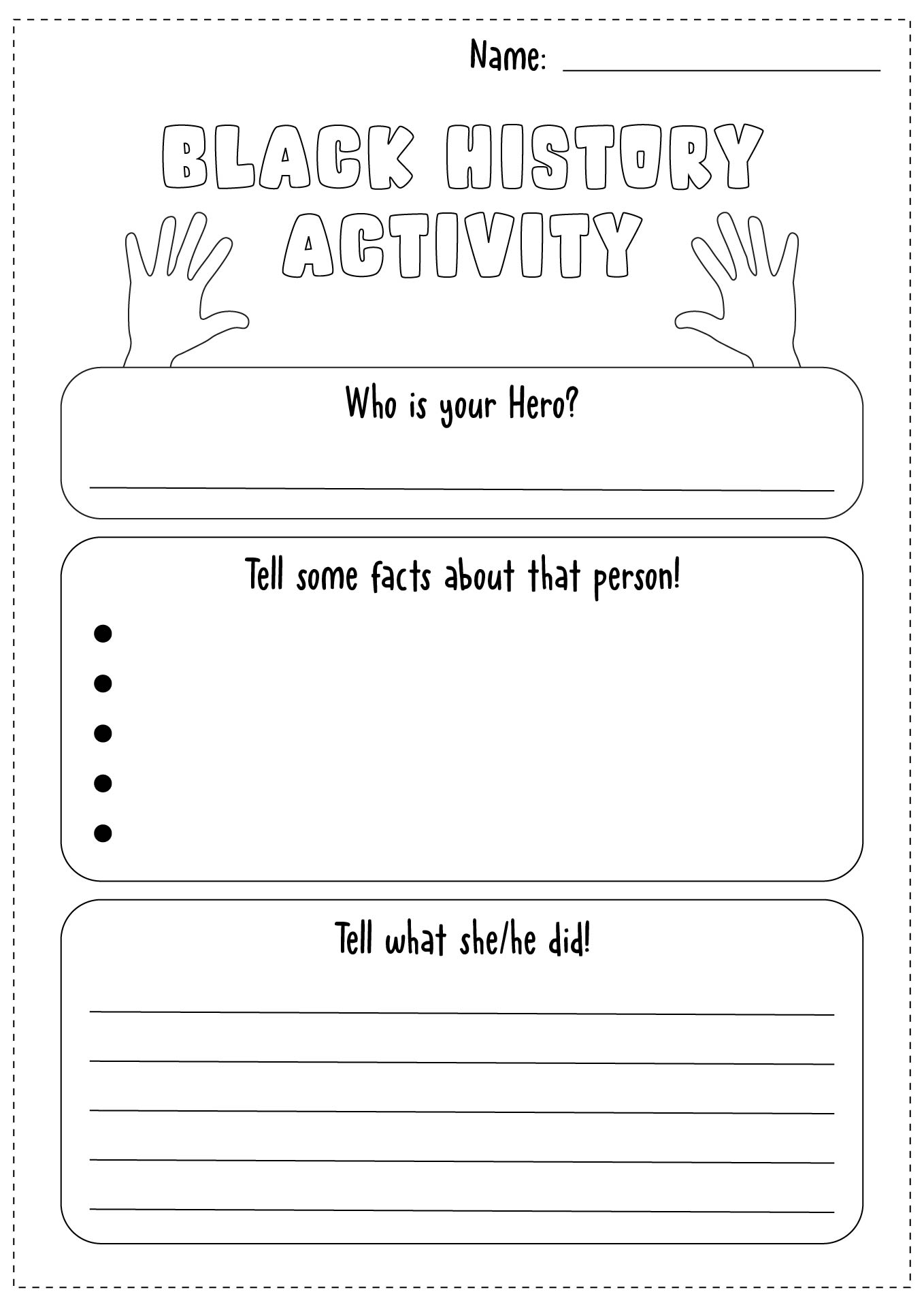 free printable black history month activities for elementary students pdf