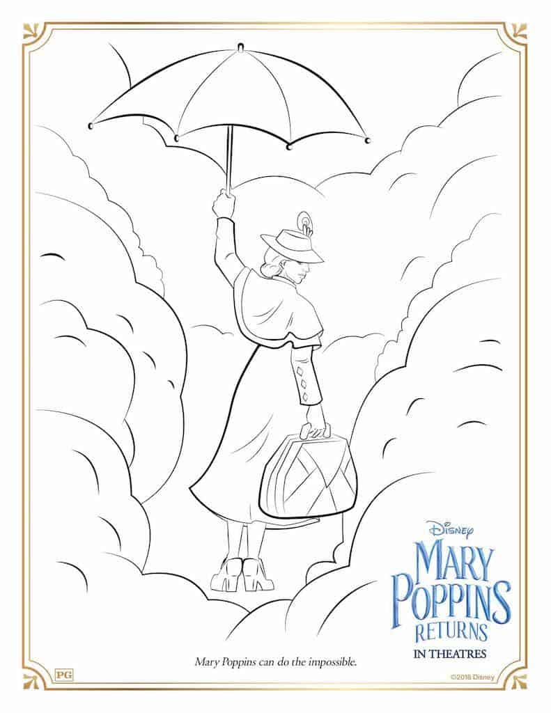13 Free Printable Mary Poppins Returns Activity Sheets 101 Party Ideas