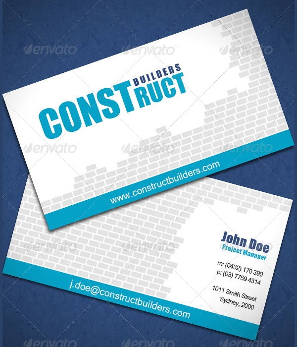 14 FREE Construction Business Card Templates AI Word Photoshop