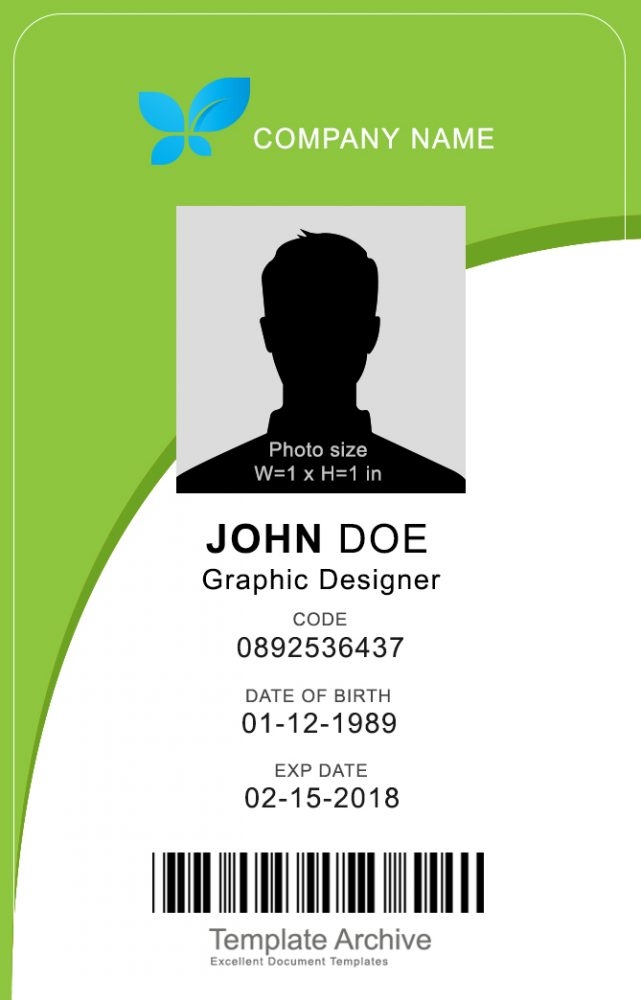 free printable card id templates