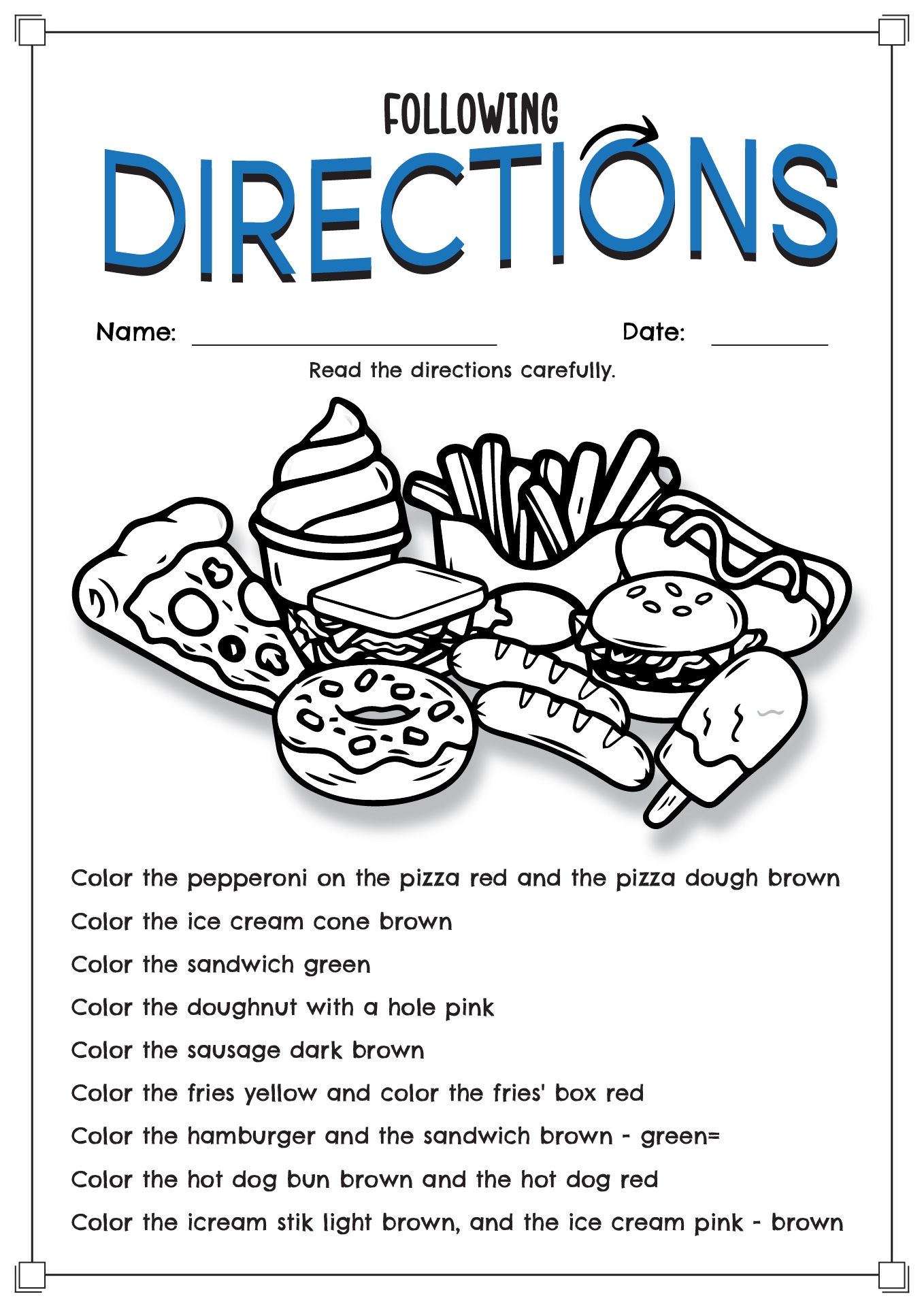 17 Following Directions Worksheets Grade 3 Free PDF At Worksheeto