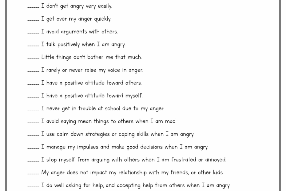 20 Anger Worksheets For Adults Free PDF At Worksheeto