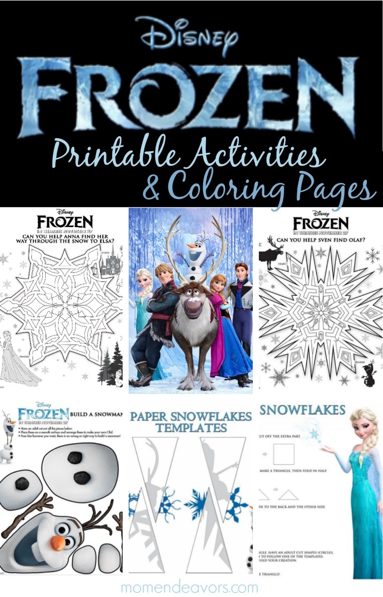 20 FREE Disney FROZEN Printables Activity Sheets Party Decor Mom 
