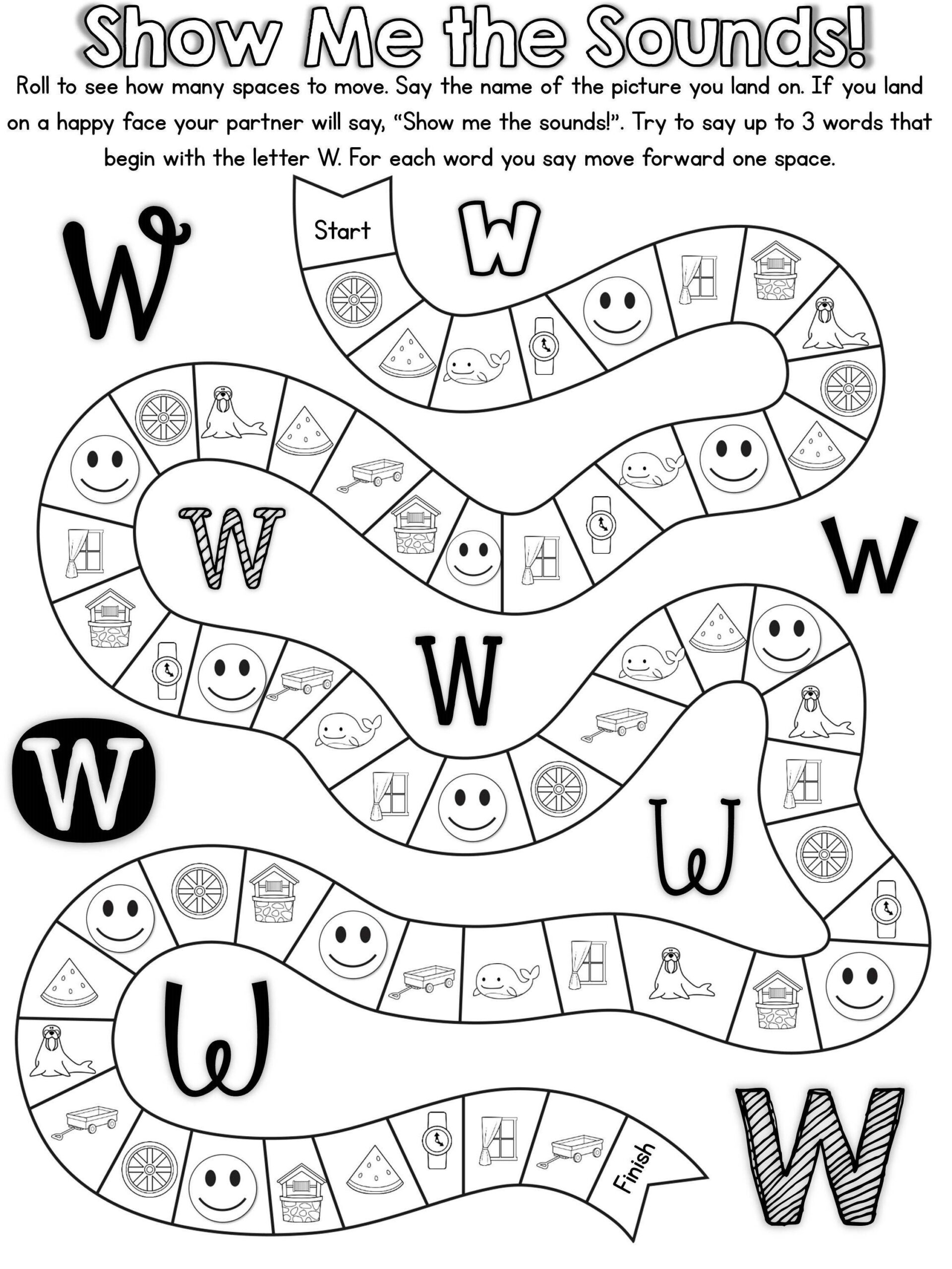 letter w printable activities