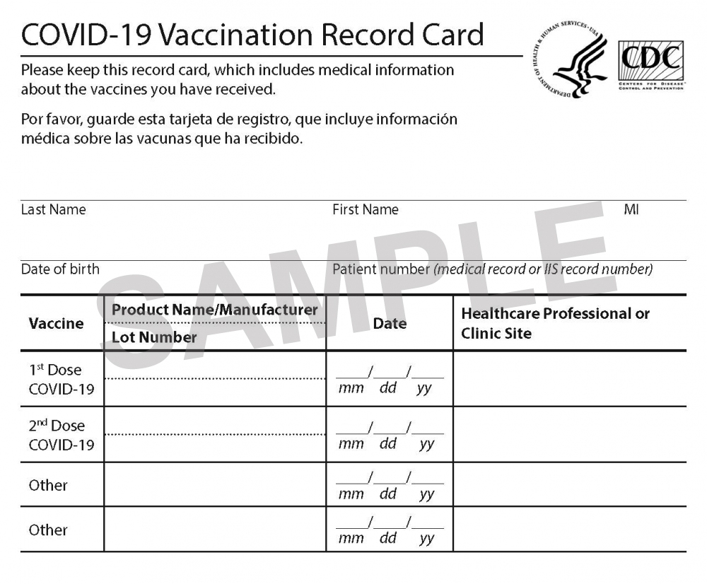 2021 22 COVID 19 Student Vaccine Record Arendell Parrott Academy