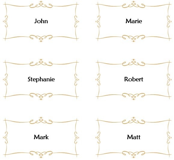 25 Free Printable Place Card Templates Word Best Collections