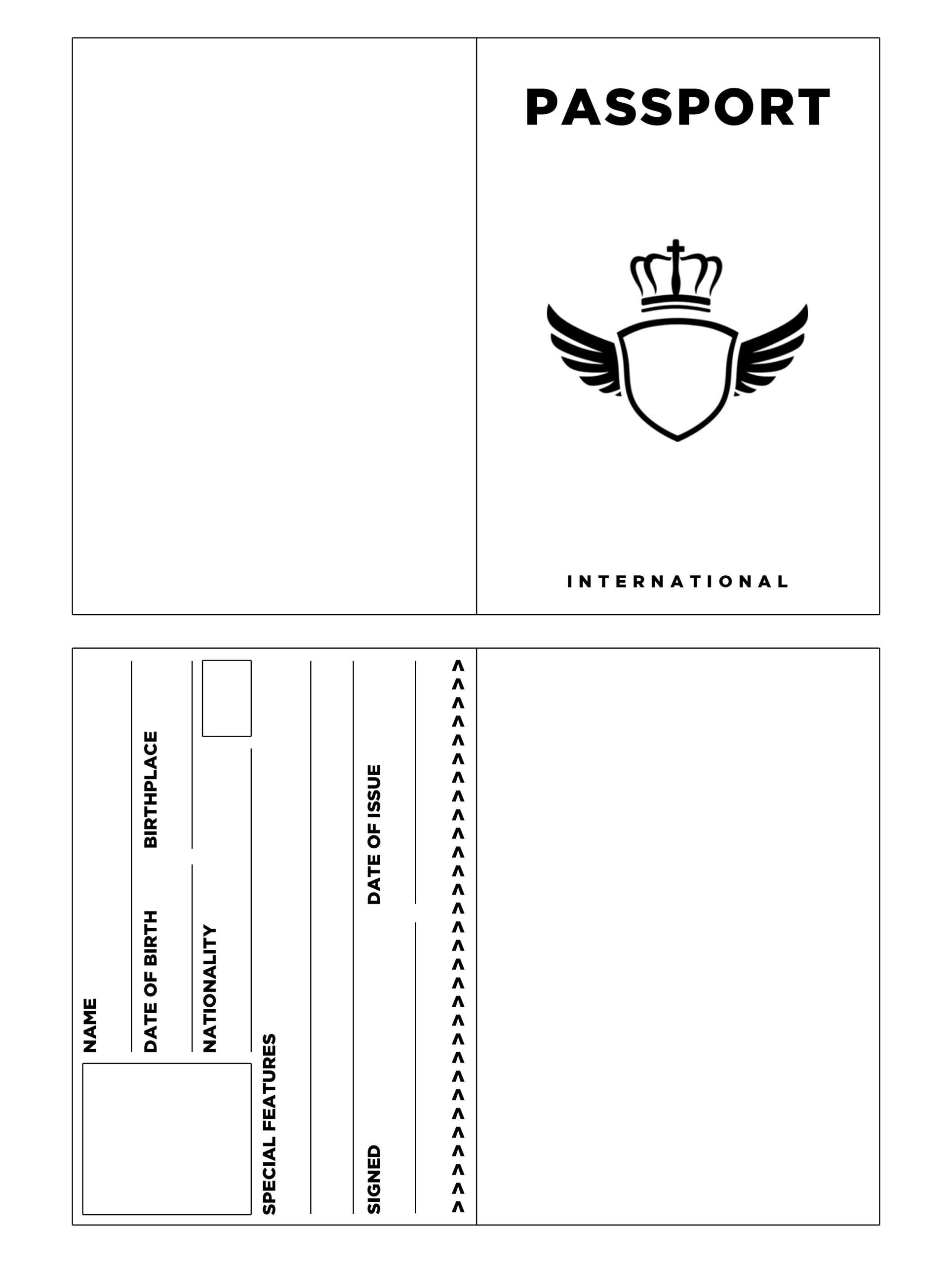 25 Printable Free Passport Templates Psd Illustrator Designs Artofit