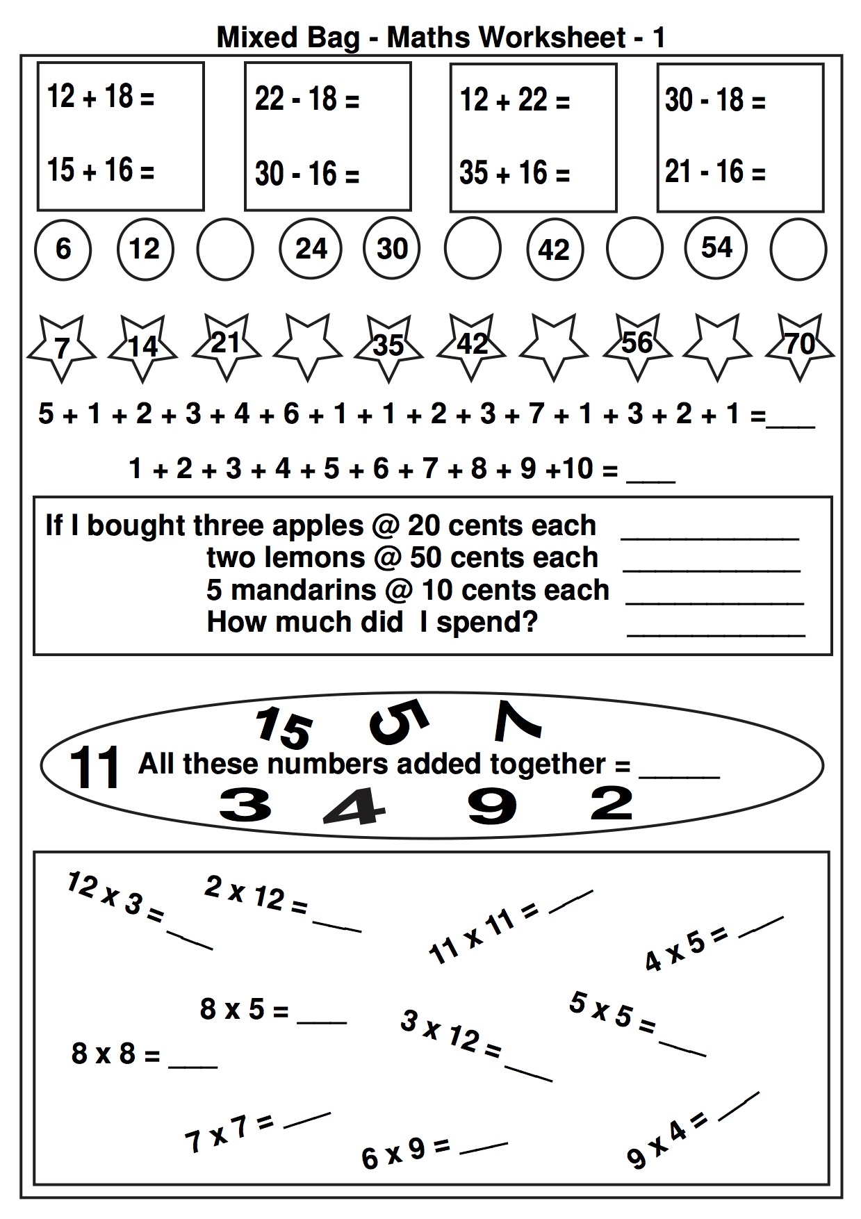 math activities for grade 2 printable