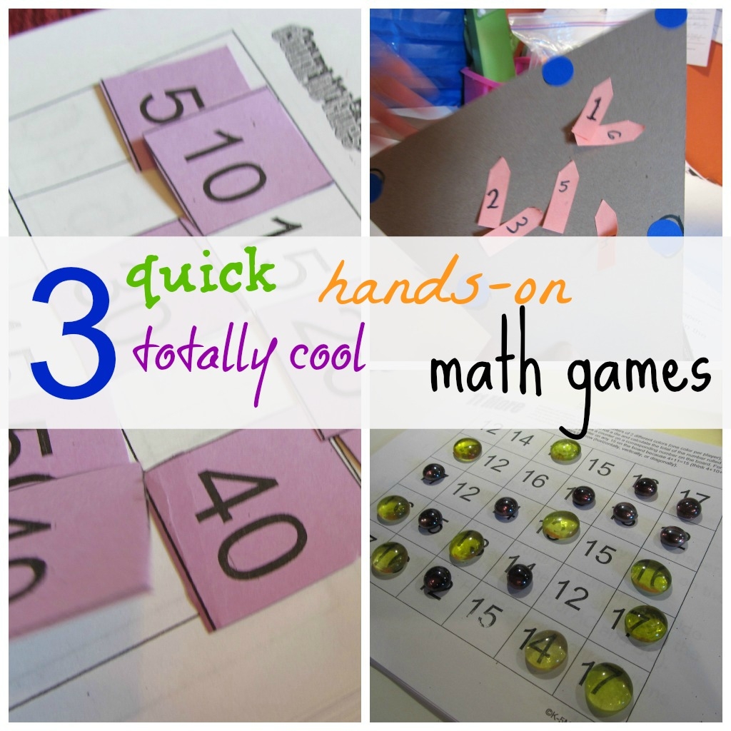 3 Quick Hands on Totally Cool Math Games