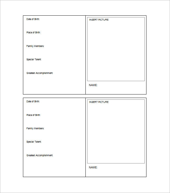 free printable military trading card template