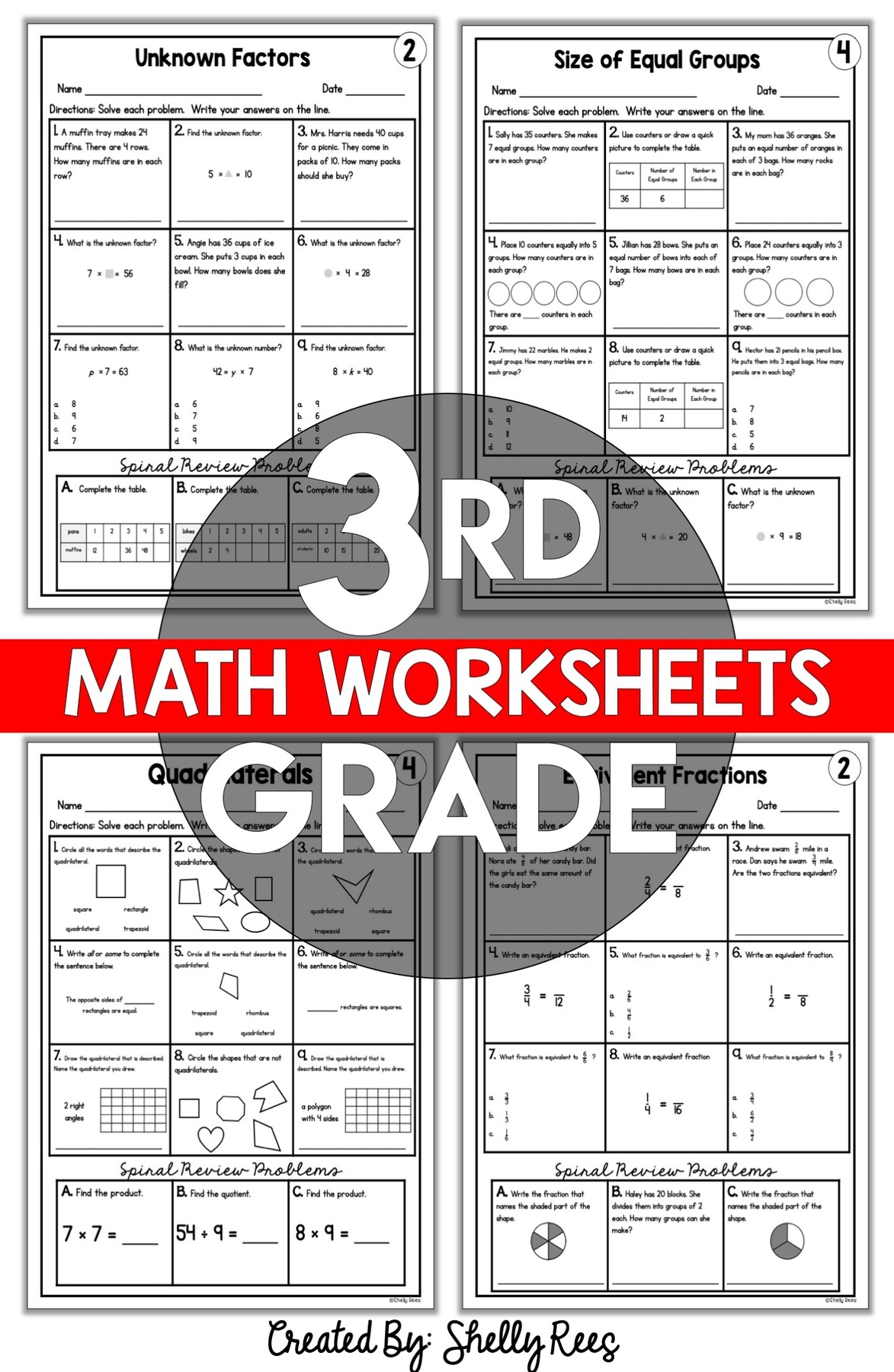 math activities 3rd grade printables