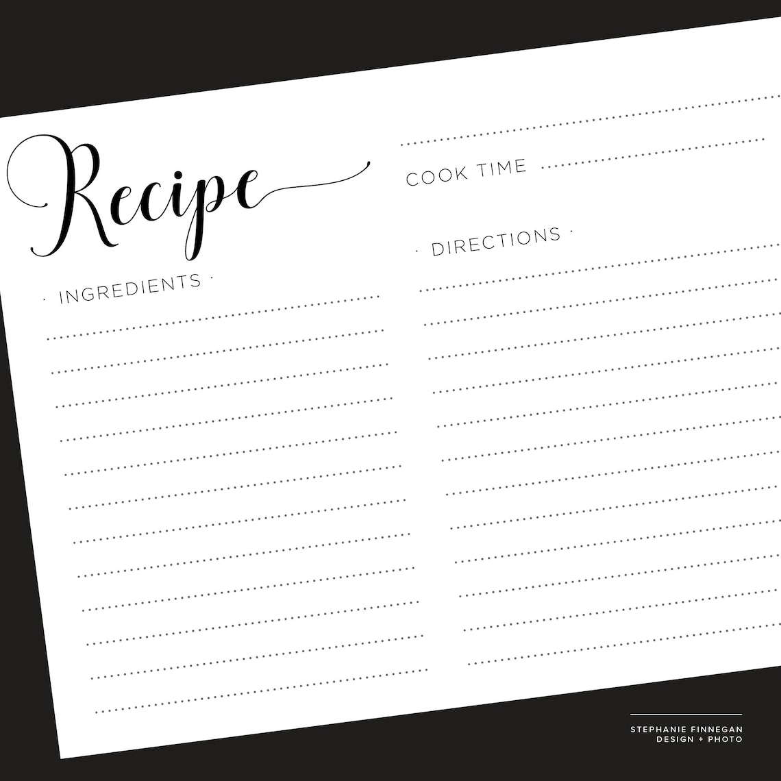 free printable 3x5 recipe card templates