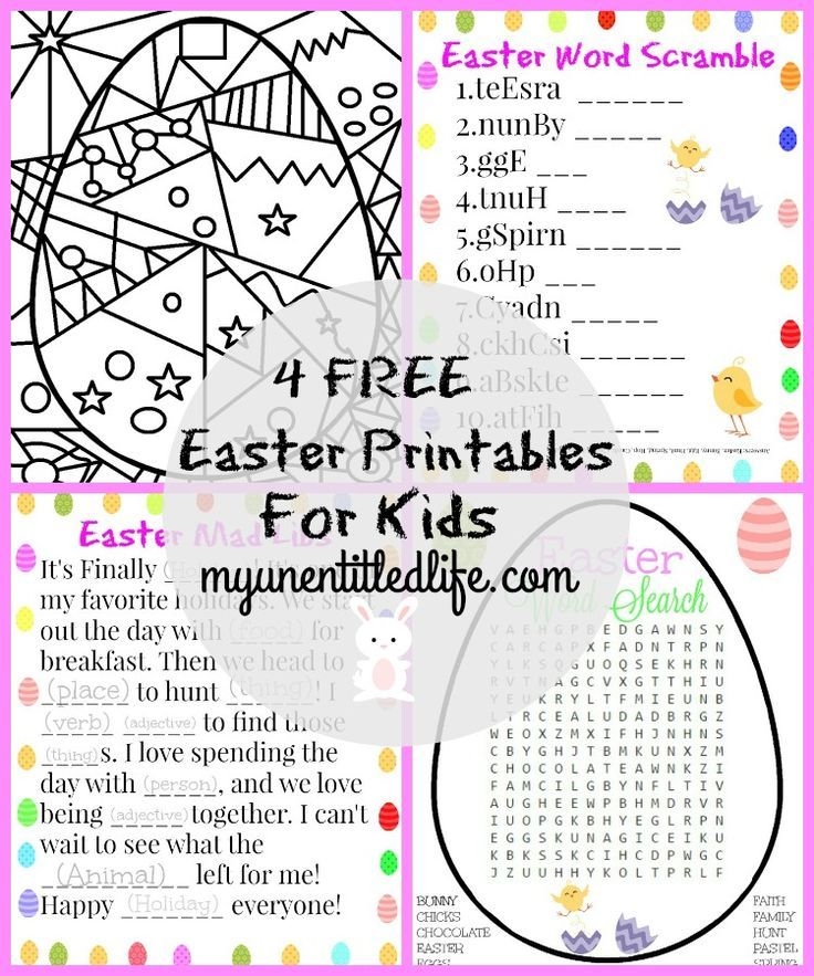 easter activities printable free