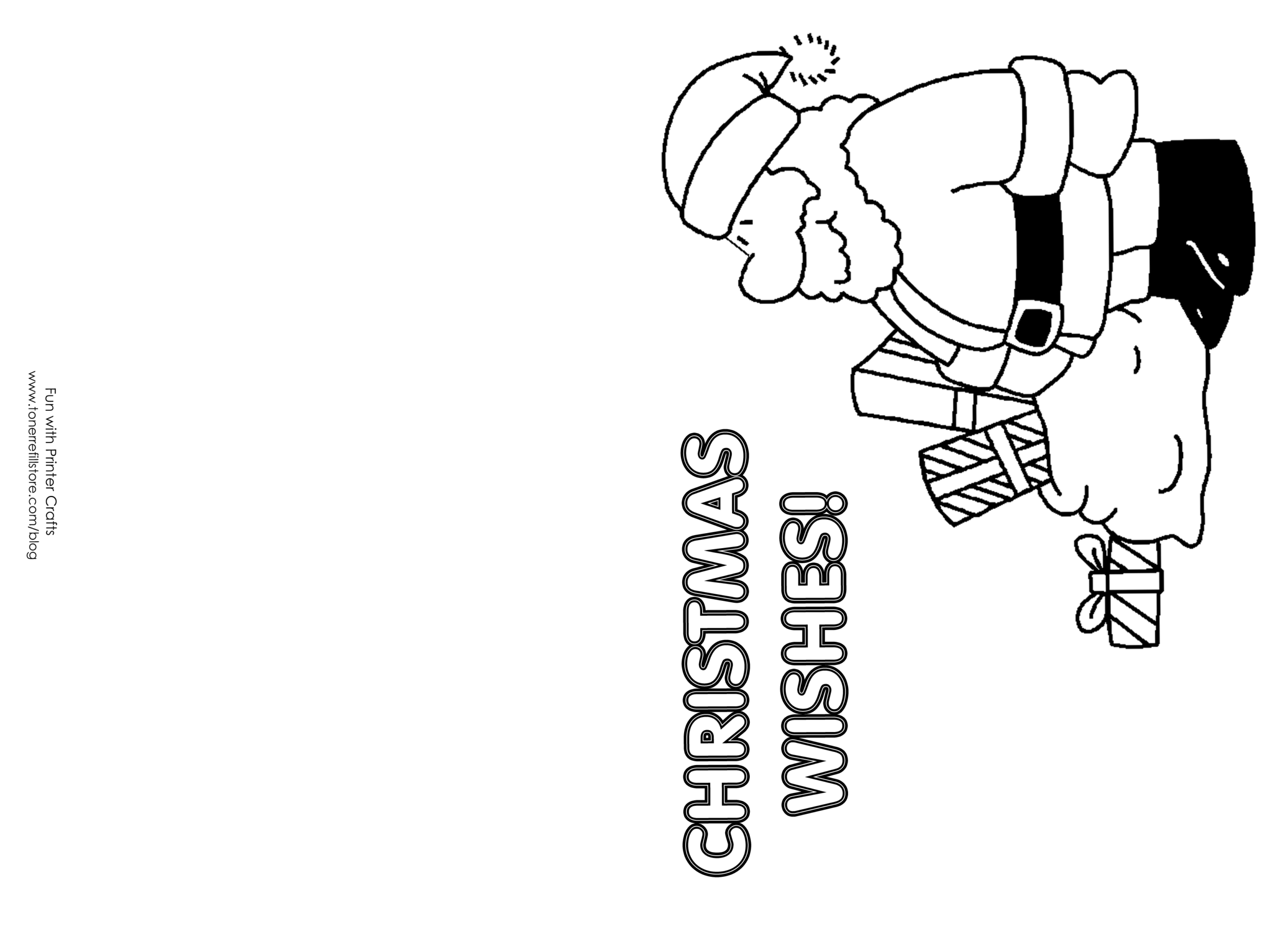 christmas card template printable for kids