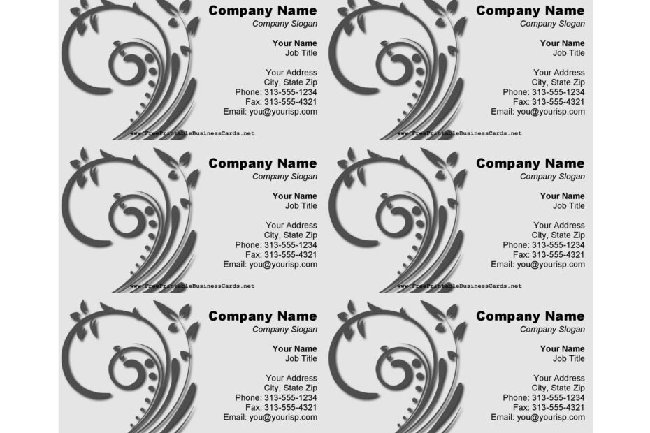 40 Free Business Card Templates Template Lab