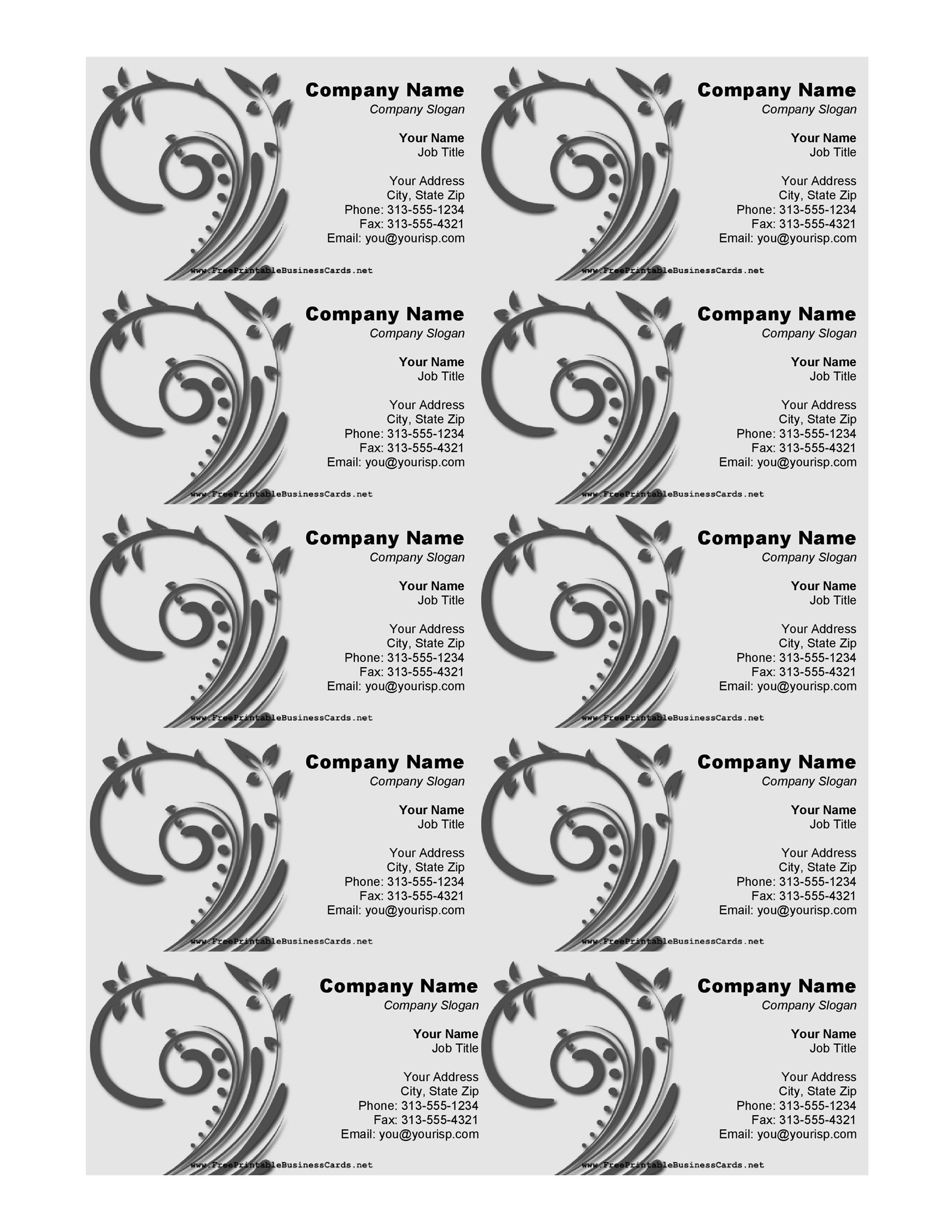 40 Free Business Card Templates TemplateLab