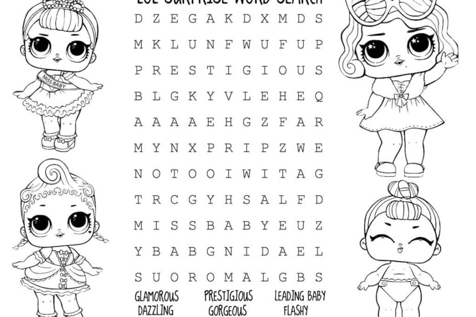 40 Free Printable LOL Surprise Dolls Coloring Pages