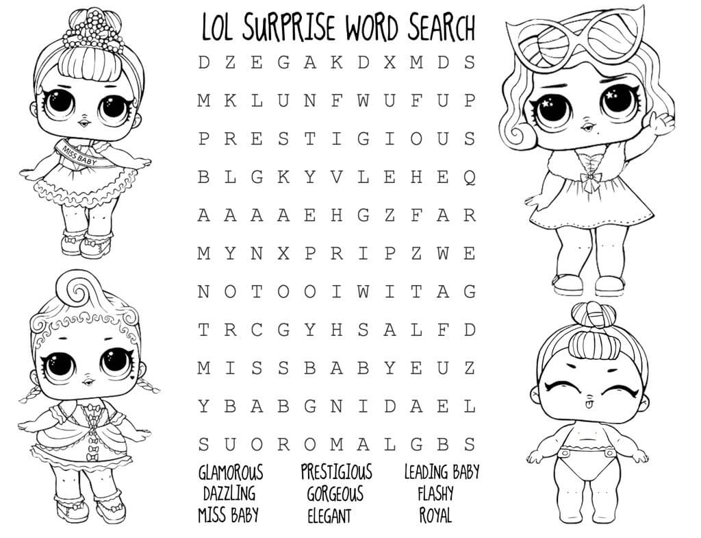 40 Free Printable LOL Surprise Dolls Coloring Pages