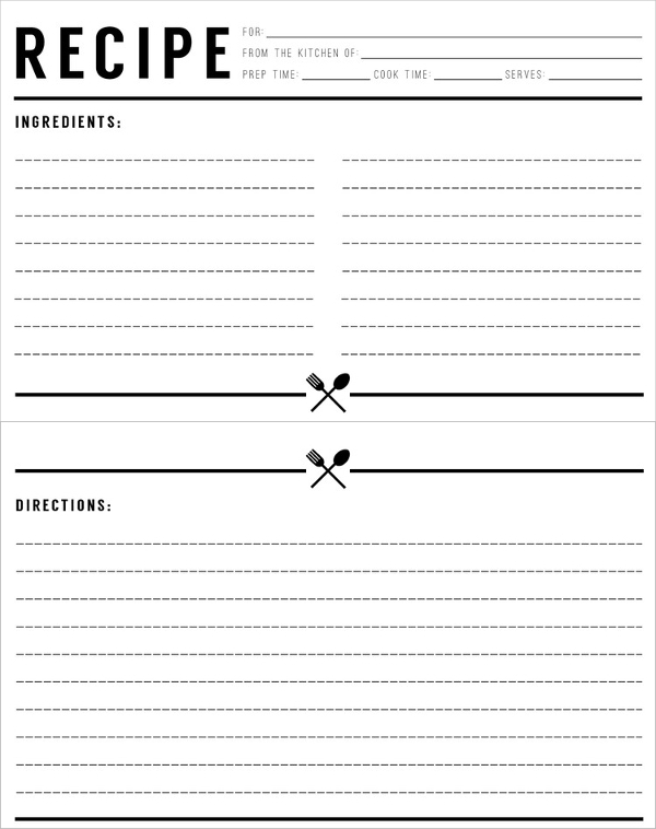 42 Recipe Card Templates Free PSD Word PDF EPS Format Download