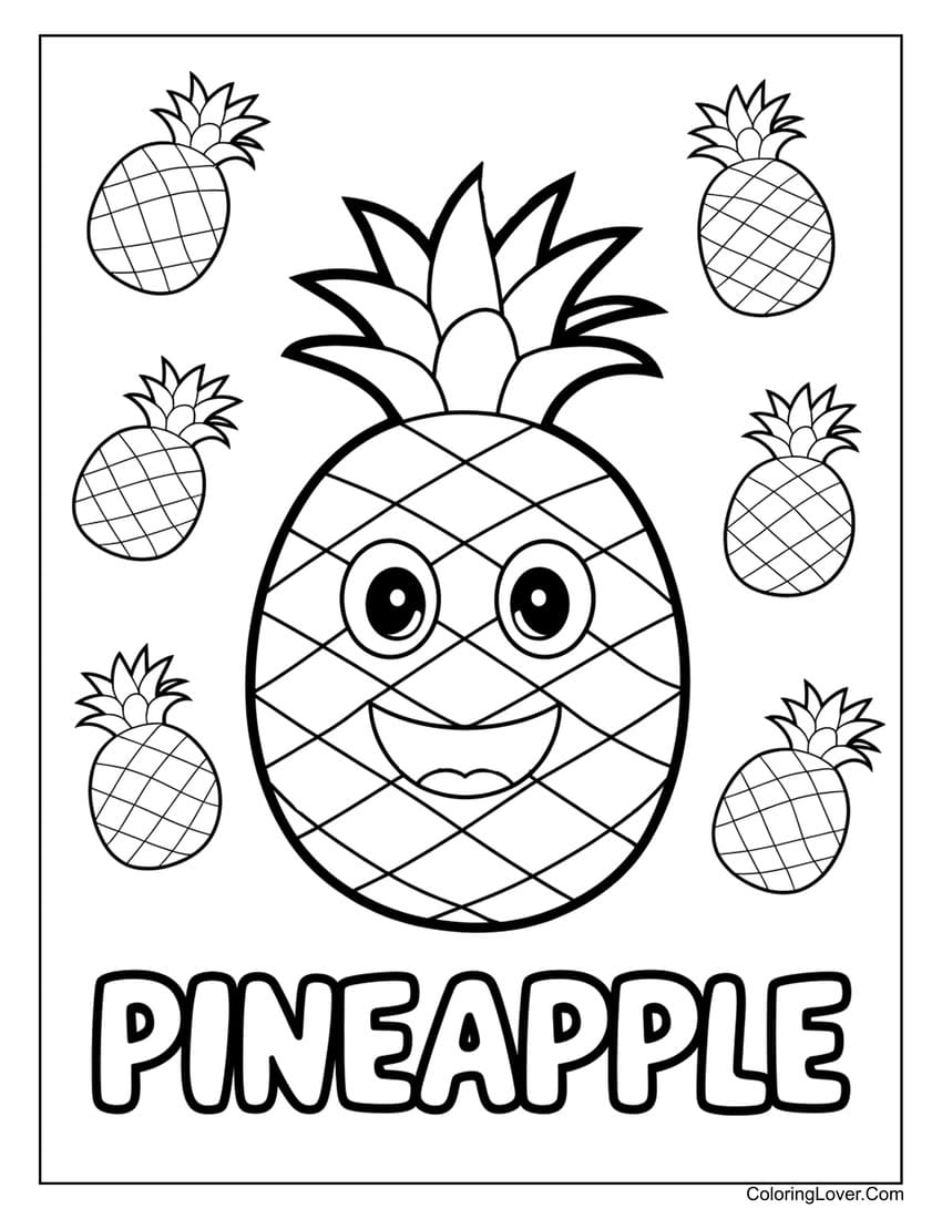fruit pictures to print and colour