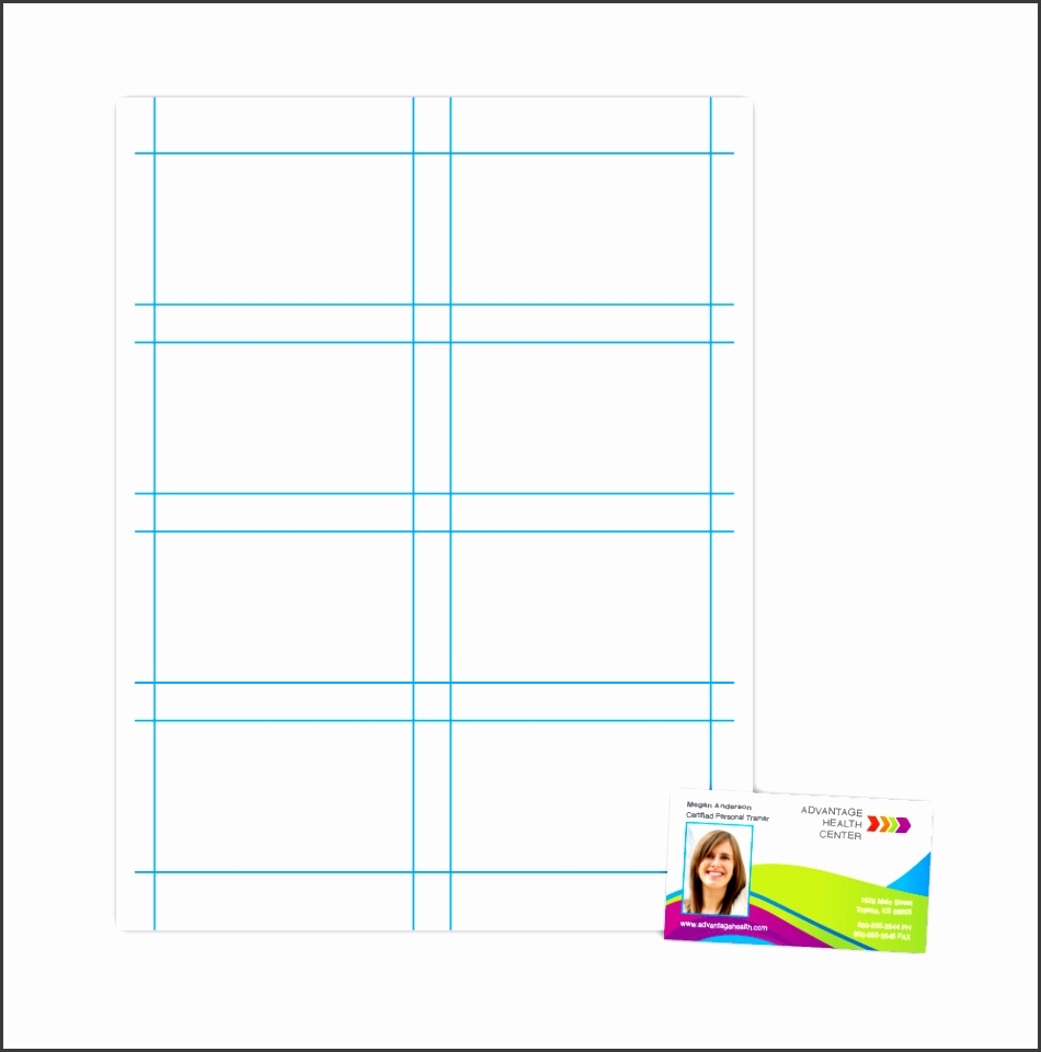 blank business card template portrait printable