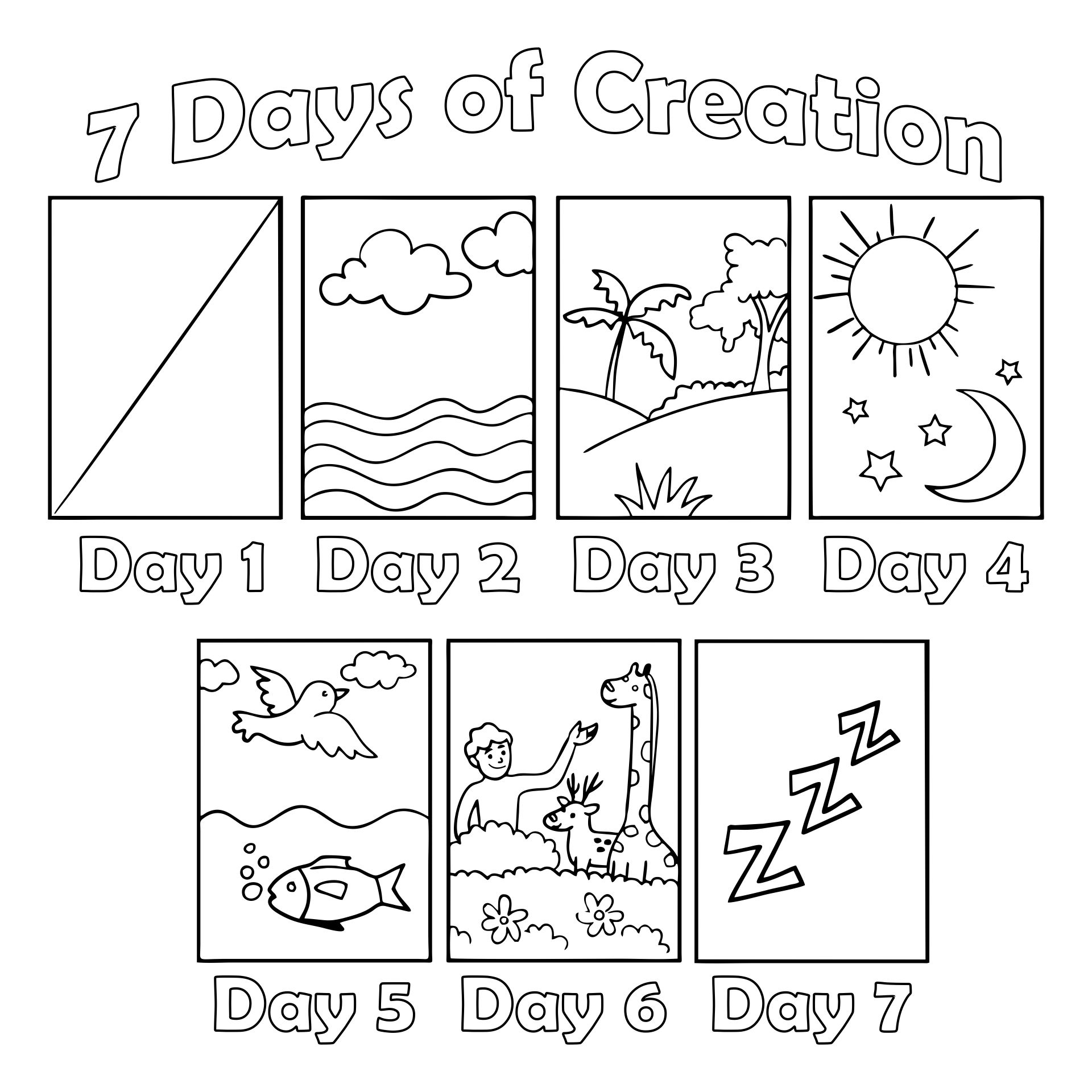 7 Days Of Creation Free Printables