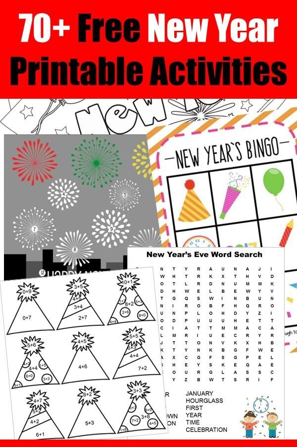 70 Free New Year Printable Activities For Kids